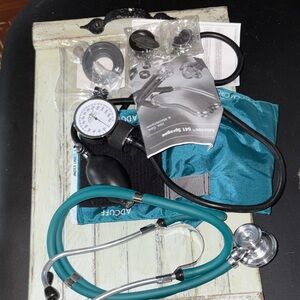 ADC Teal and Black Sphygmomanometer and Stethoscope Set